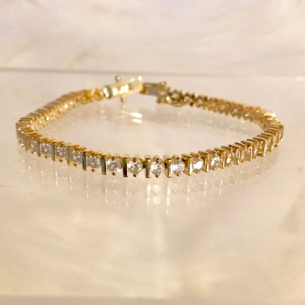 Gold Plated Tennis Bracelet