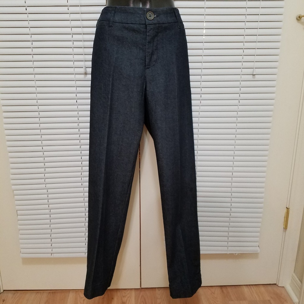Kim Rogers Blue Denim Slacks w/Pockets Petite 10