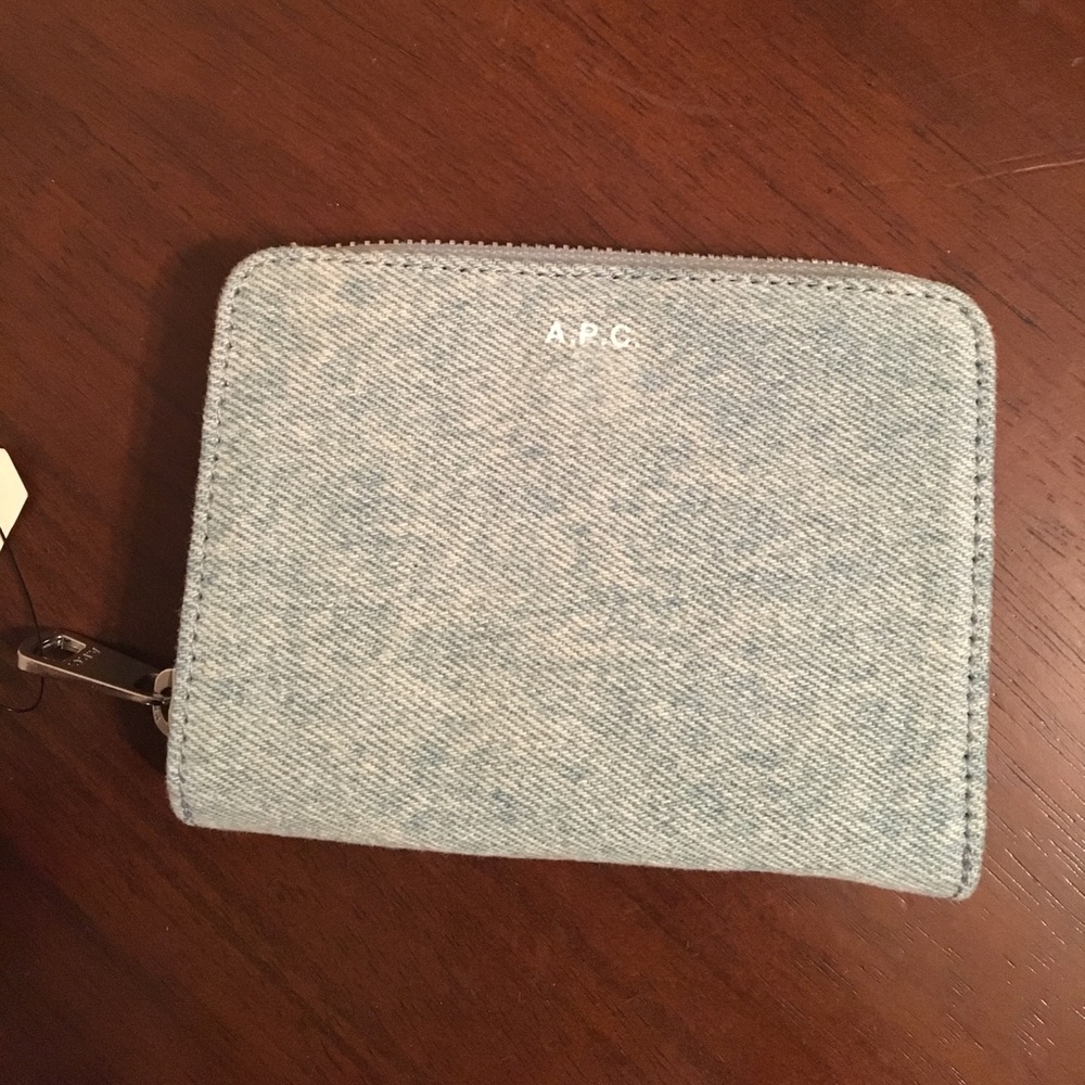 A.P.C. Denim zip wallet