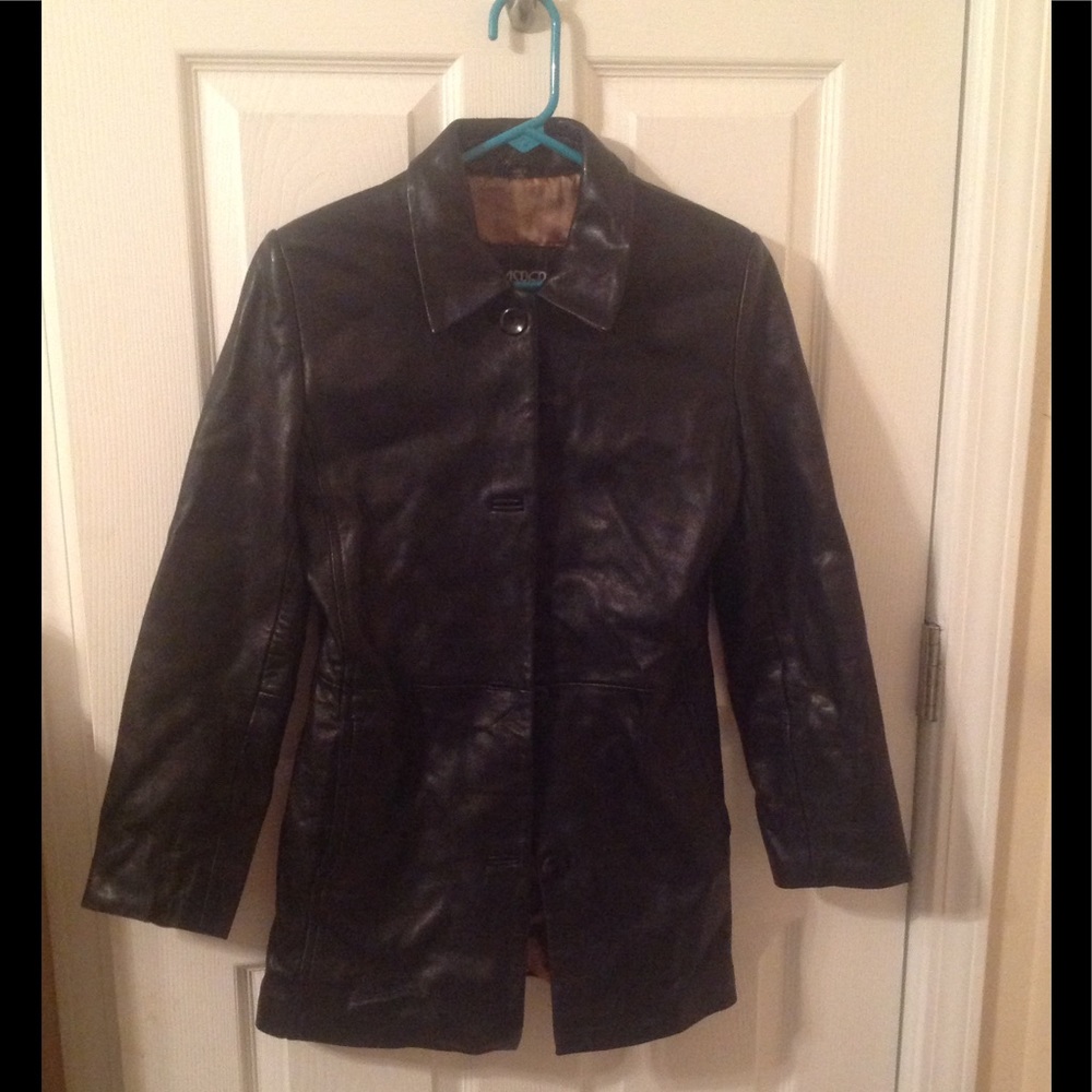 Kasper leather jacket size small