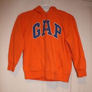 Boy's Orange Long-sleeve Zipper Hoodie