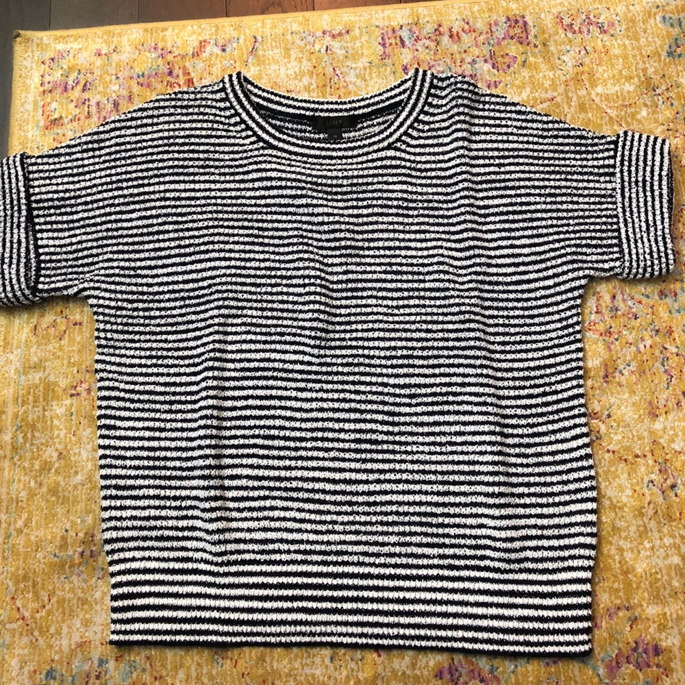 Never worn J. Crew striped short sleeve sweater