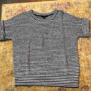 Never worn J. Crew striped short sleeve sweater