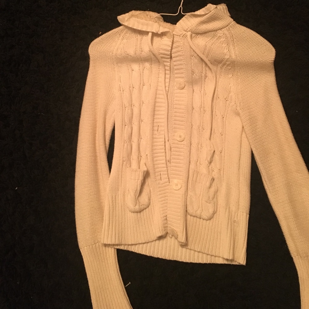 White cardigan