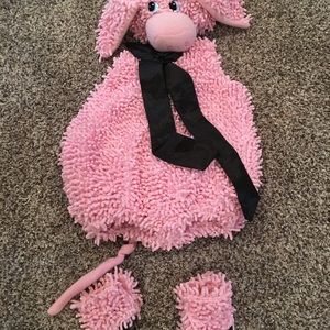 Toddlers costume-chenille pig to fit 12-24 mo.