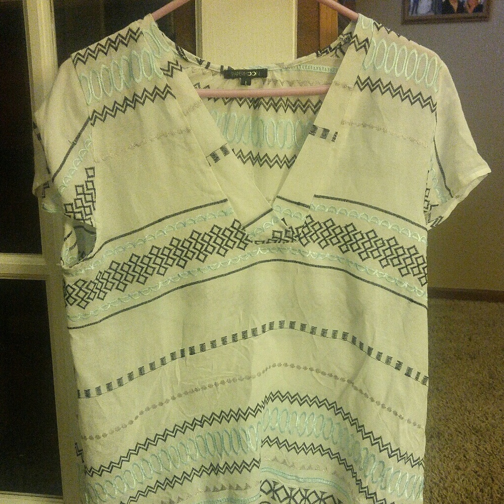 Papermoon v-neck blouse size L