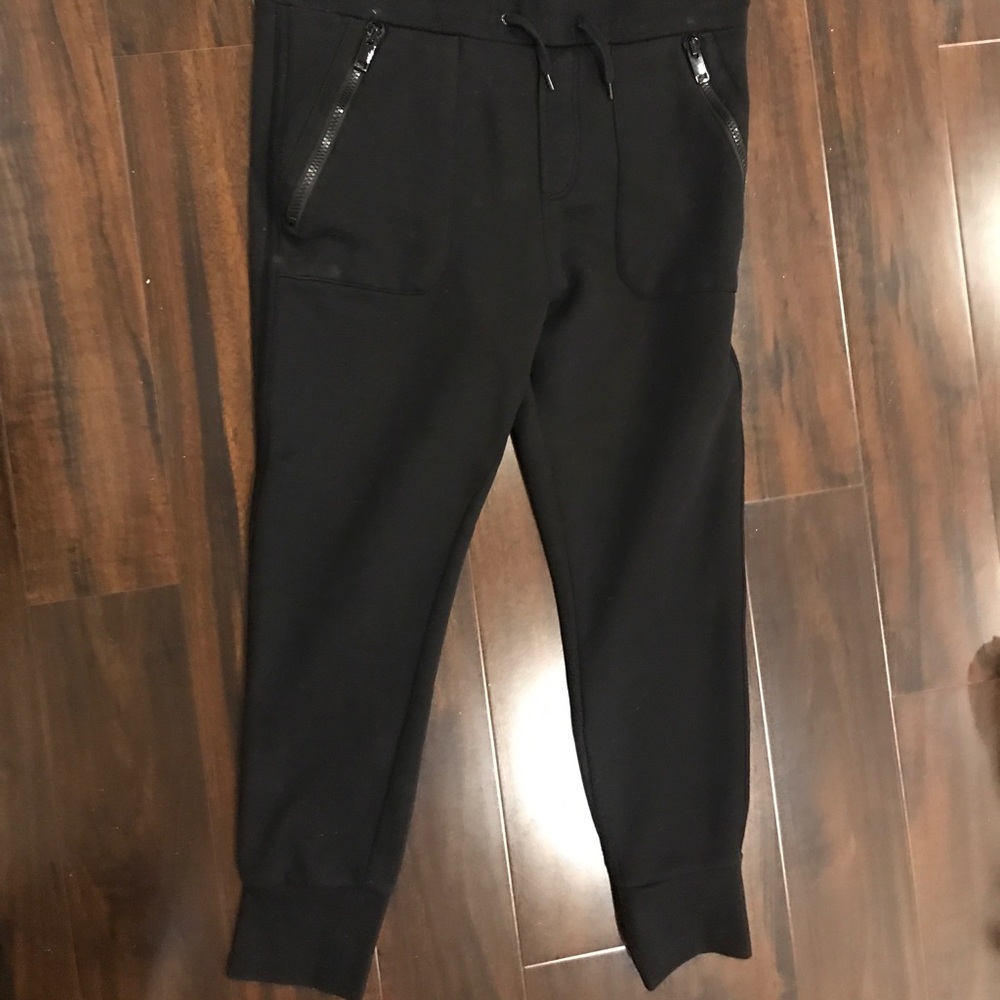 Black tapered joggers