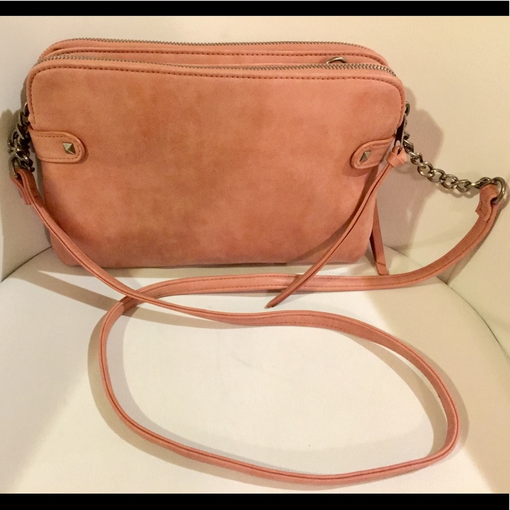 Rose Double Zip Crossbody Bag