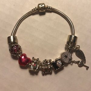 Pandora bracelet and charms