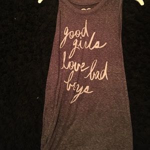 Grey graphic tank