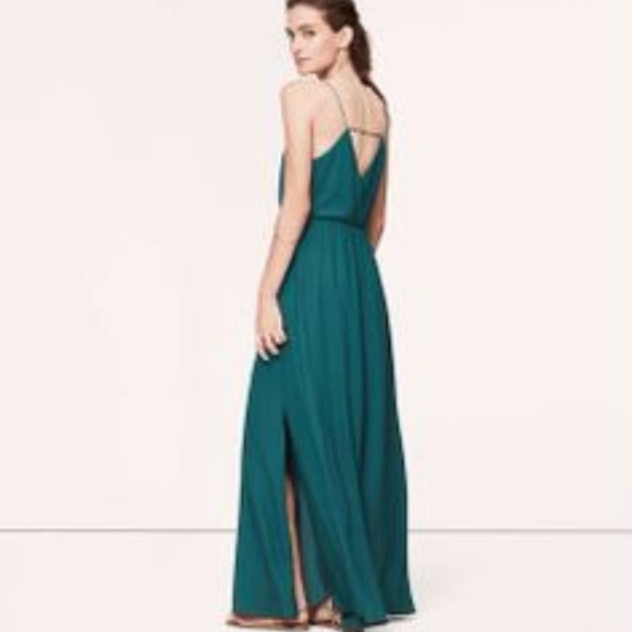 green strappy maxi dress