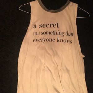 White graphic tank top