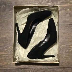 Lauren Conrad black suede high heels