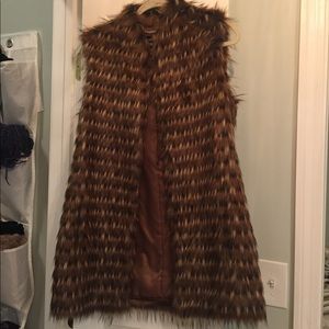 Faux fur vest