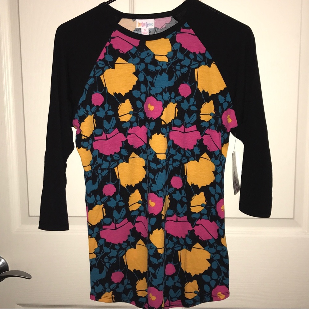 LuLaRoe Randy S new with tags black, teal, yellow