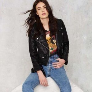 Nasty Gal Atomic Vegan Leather Jacket