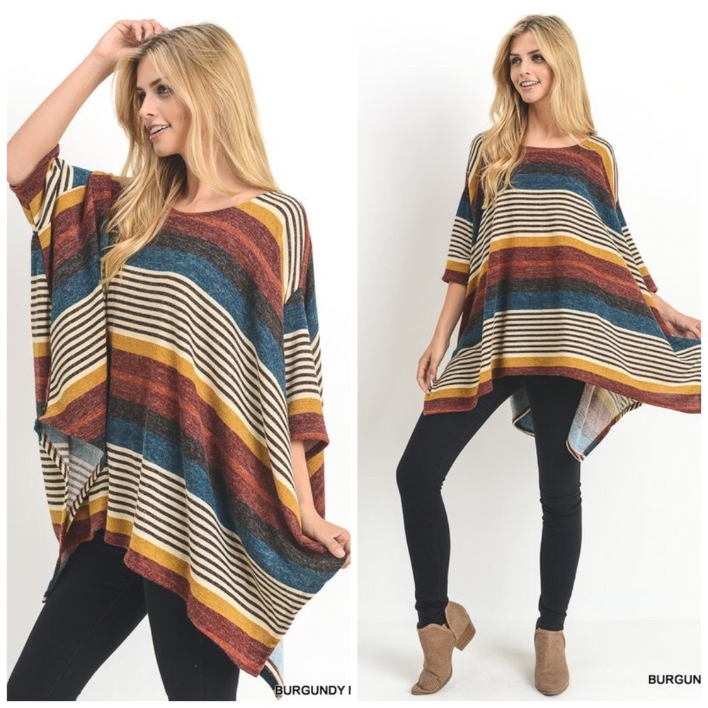 SALE!!  Burgundy Flowy Top - Picture 2 of 2