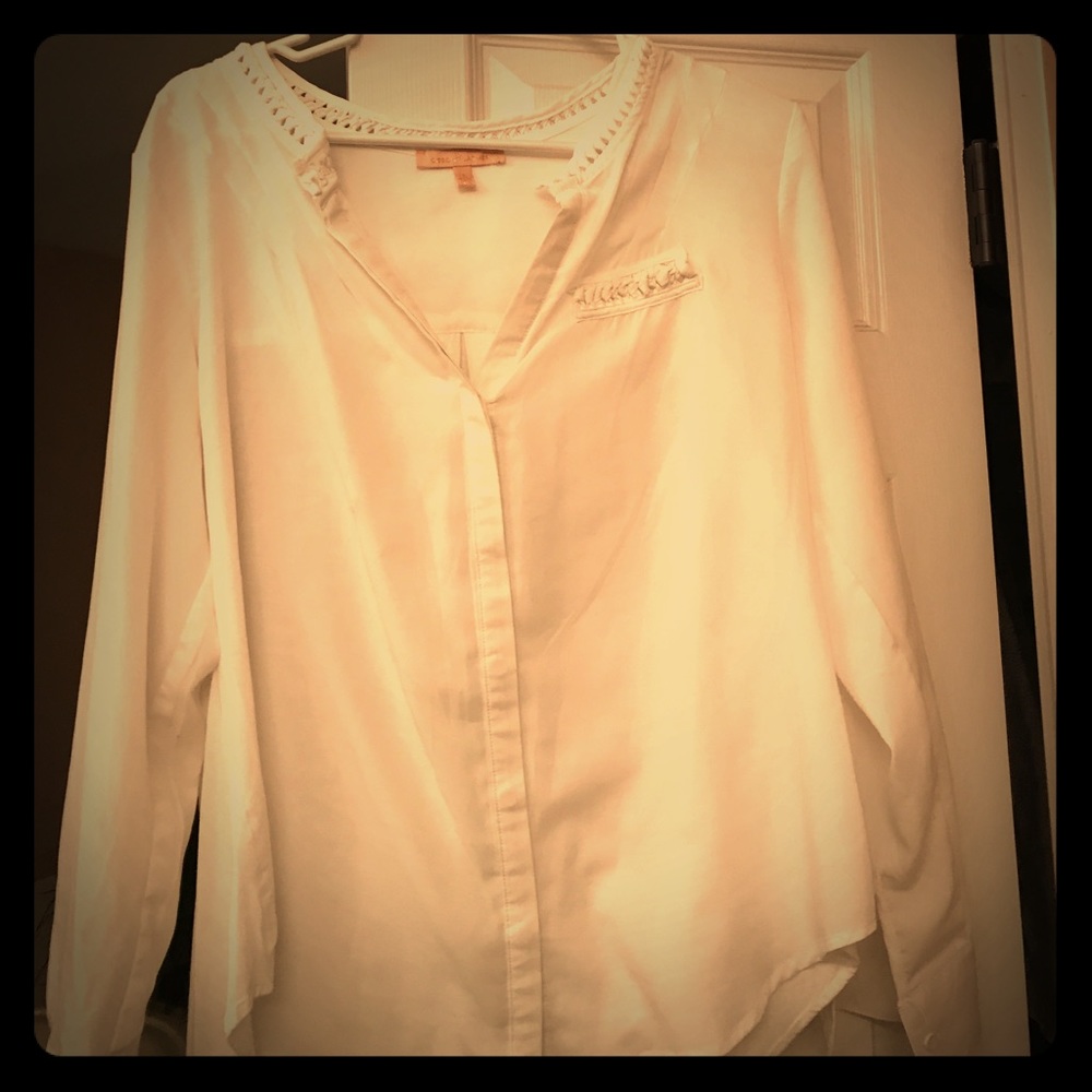 Gibson latimer white button down top