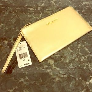 Michael Kors Bedford Pale Gold Wristlet Clutch