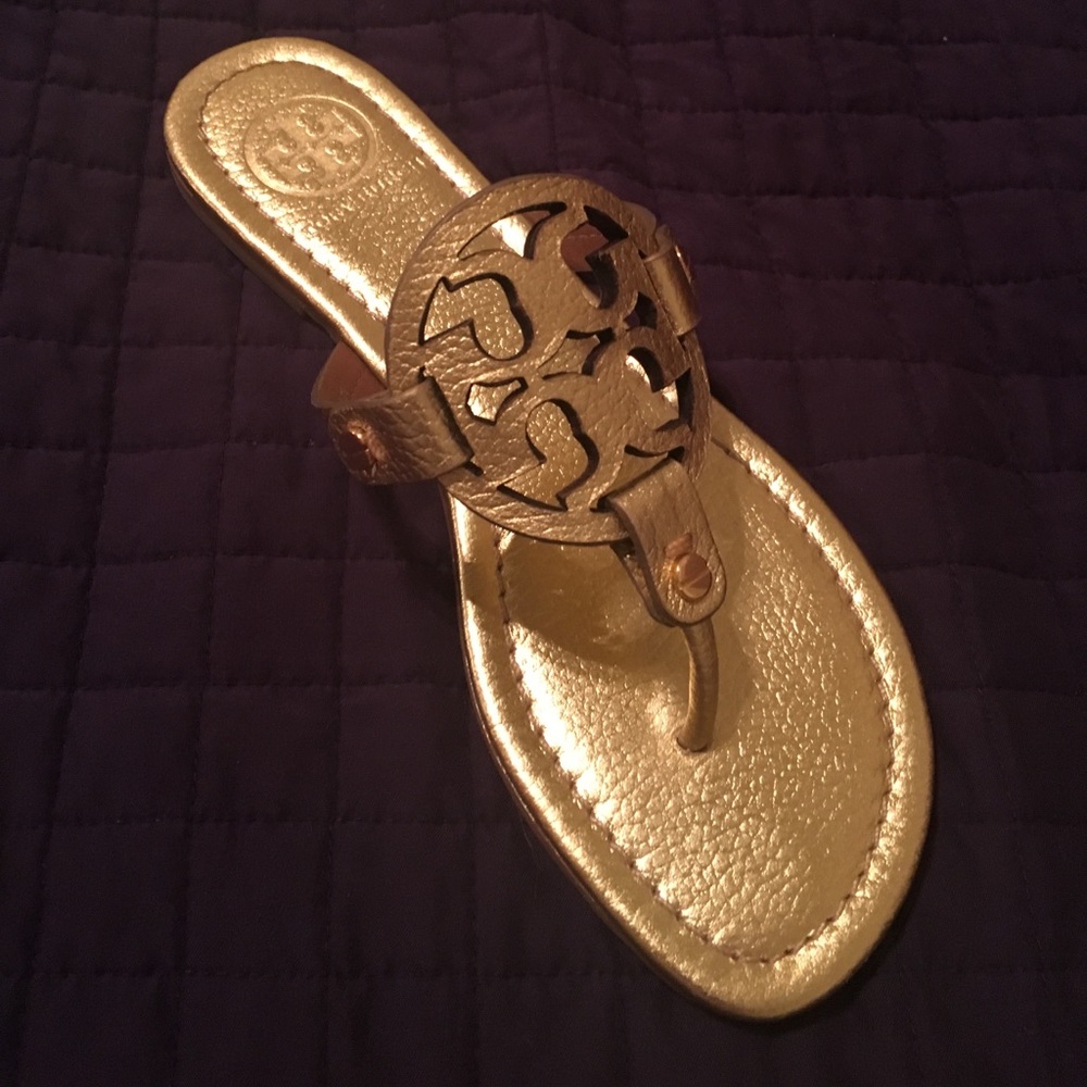 Tory Burch gold sandals. Basically new!