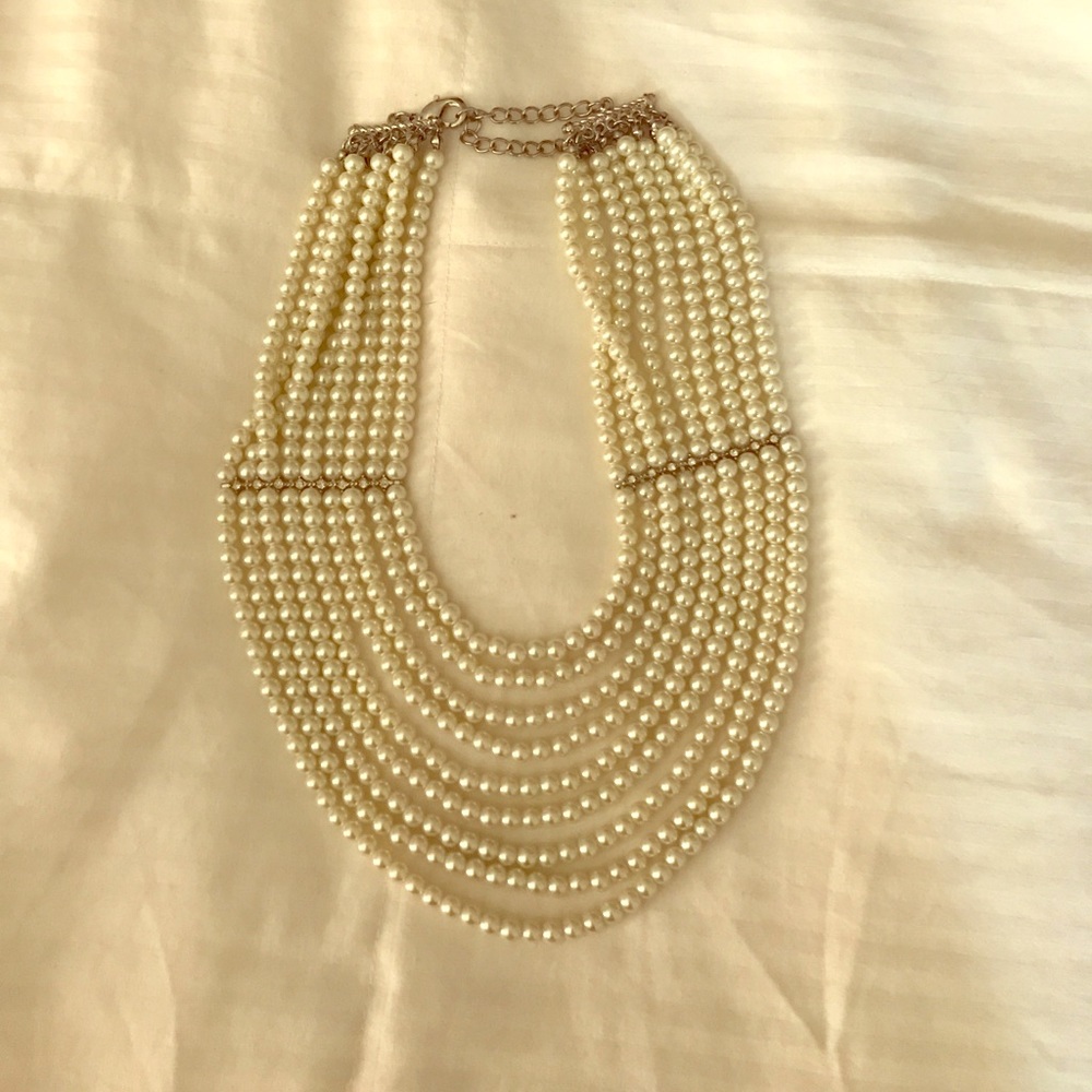 Statement Pearl Necklace - image 1