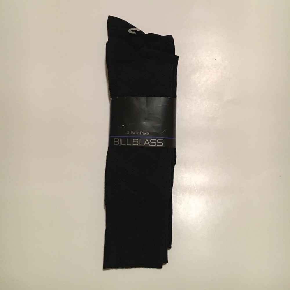 Bill Blass Men’s Black Dress Socks 3Pair Pack