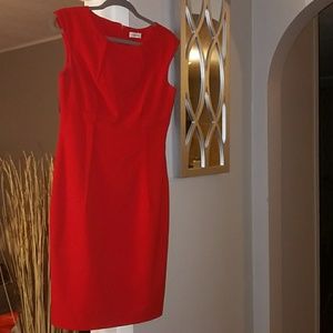 Red Calvin Klein dress size 8. Great condition.
