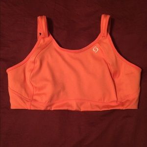 Worn once sports bra with VELCRO shoulders.