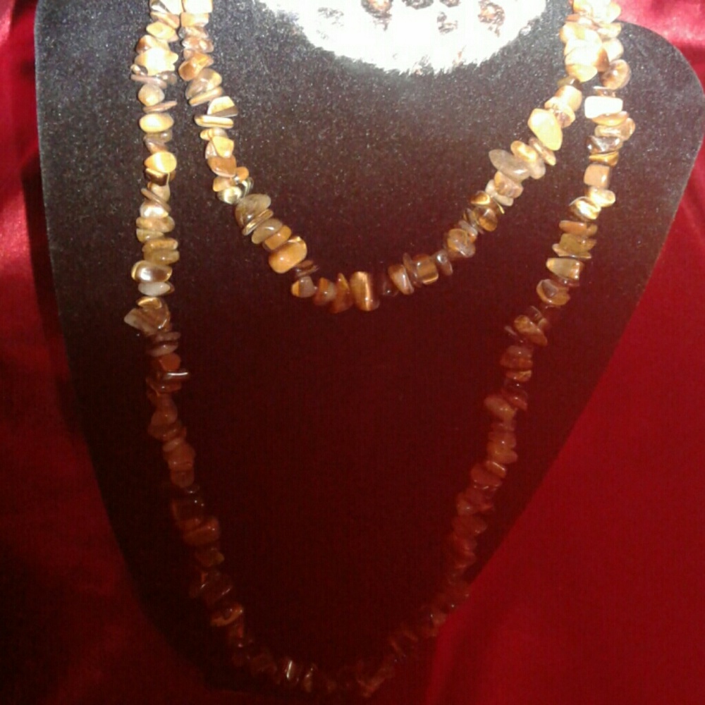 Multi-brown color stone Necklace