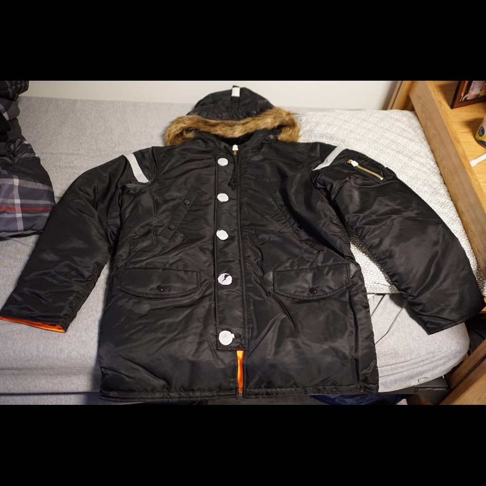 Supreme Reflective Cross N-3B Parka, Size M.