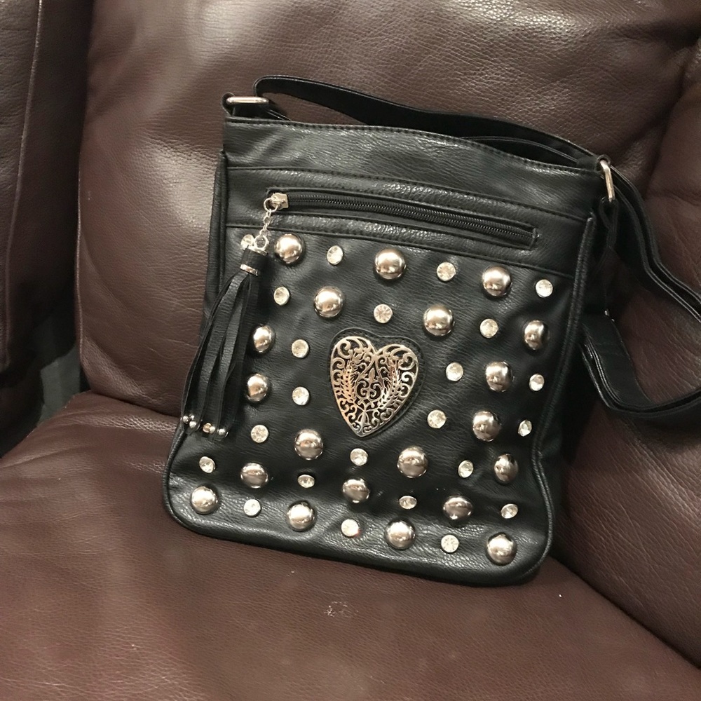 Black Purse with Silver accents