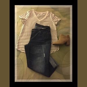 Old Navy boyfriend skinny crop jeans