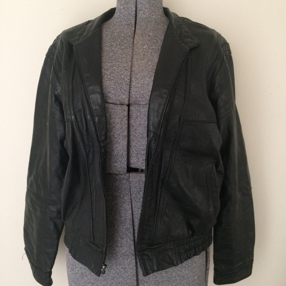 Vintage Black Genuine Leather Jacket