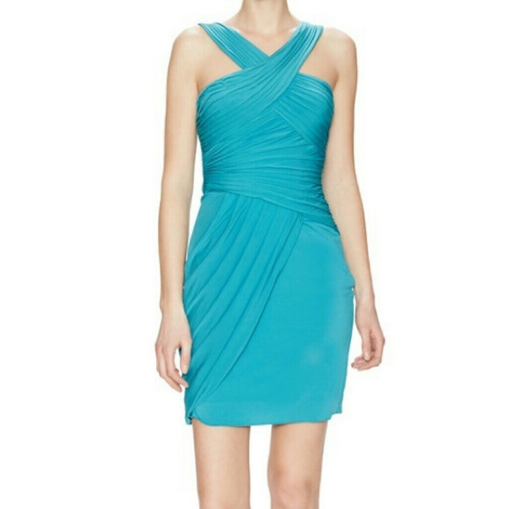 BCBG Maxazria Helyn Turquiose cocktail dress xs
