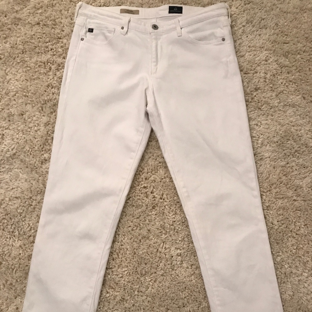 AG Prima Mid-rise Cigarette Jean - white denim