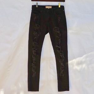 Signature 8 Ripped black skinny jeans