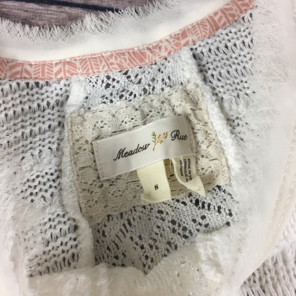 Anthropologie Meadow Rue white knit sleeveless top - Picture 5 of 5