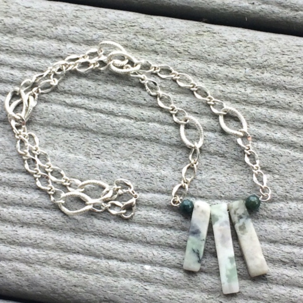 Boho Chic Picasso Bead Bar Necklace