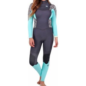 BILLABONG 4/3 CHEST ZIP WETSUIT in GEO DIAMOND 4