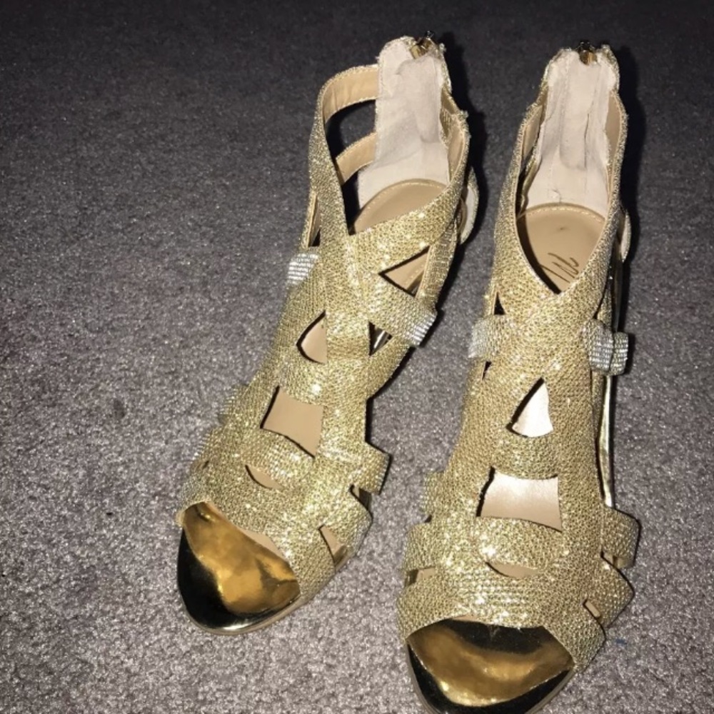 Marc Fisher Gold Heels