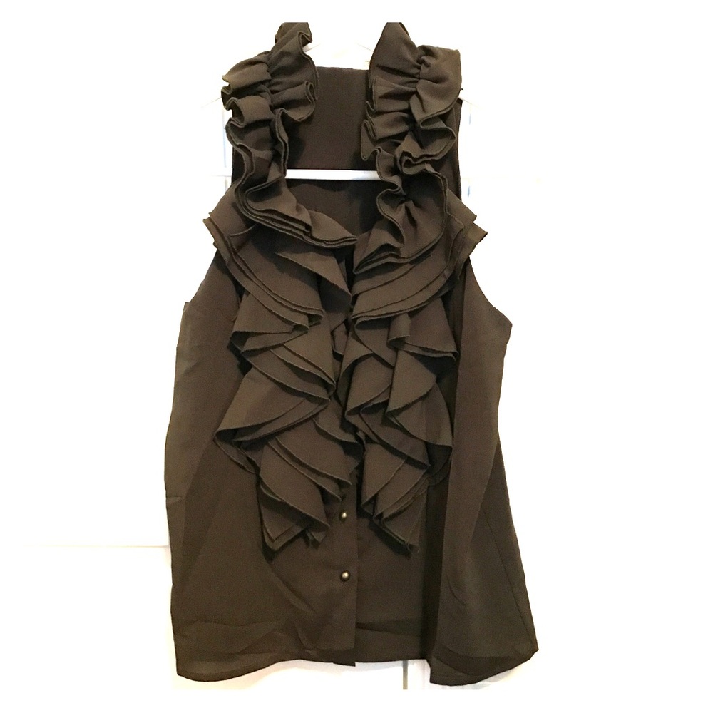 Robert Rodriguez Ruffle Front blouse