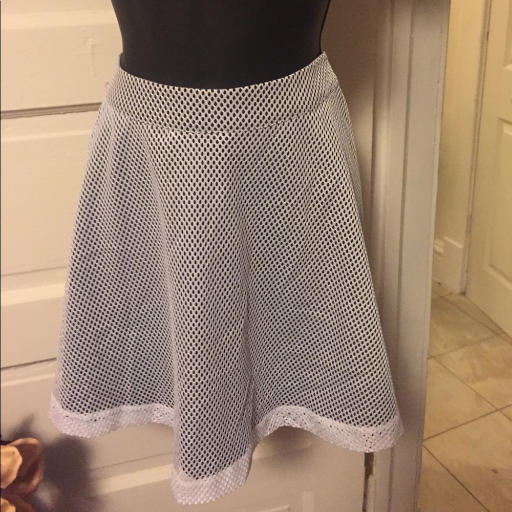 Size small skirt flared short White mesh
