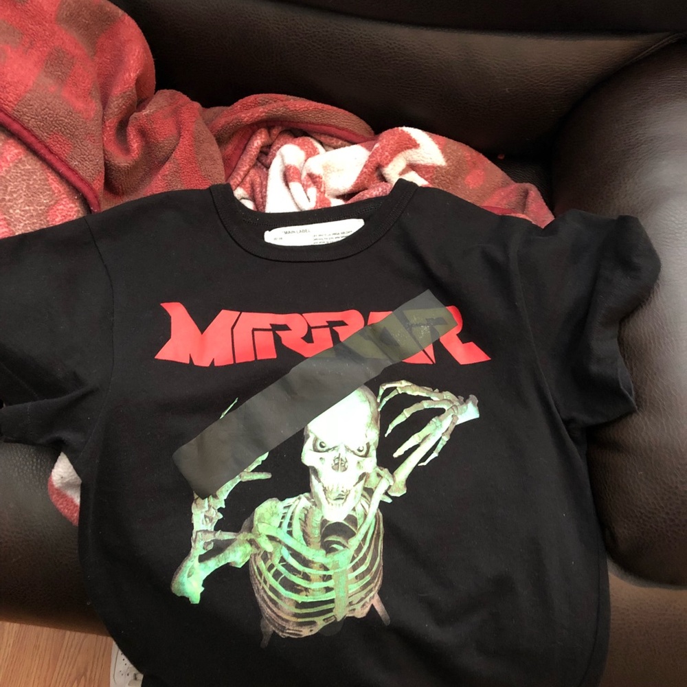 Off-white mirror skeleton shirt