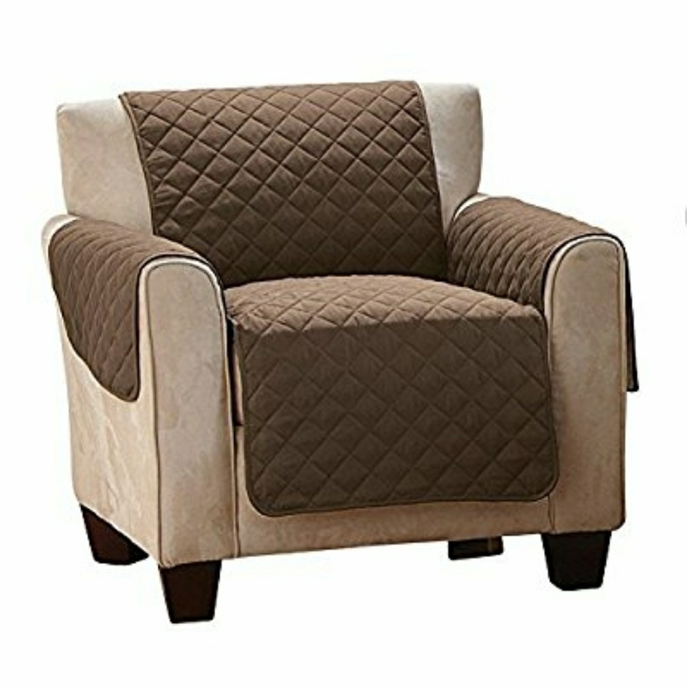 Reversible microfiber arm chair cover.