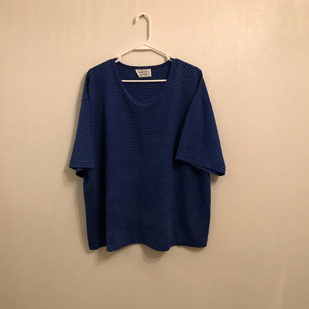 Classy Lady Vintage Shirt Sleeve Plus Size 2X Top