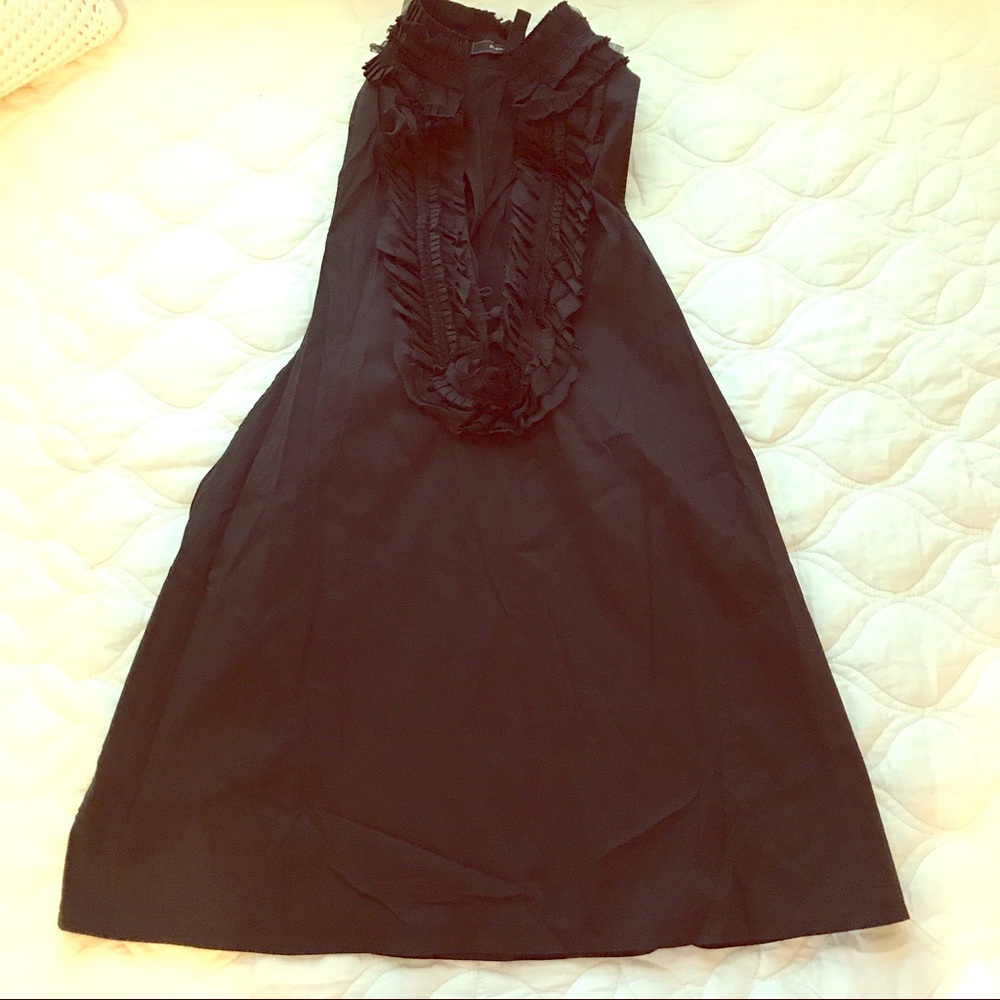 BCBG Ruffle Front racerback tunic