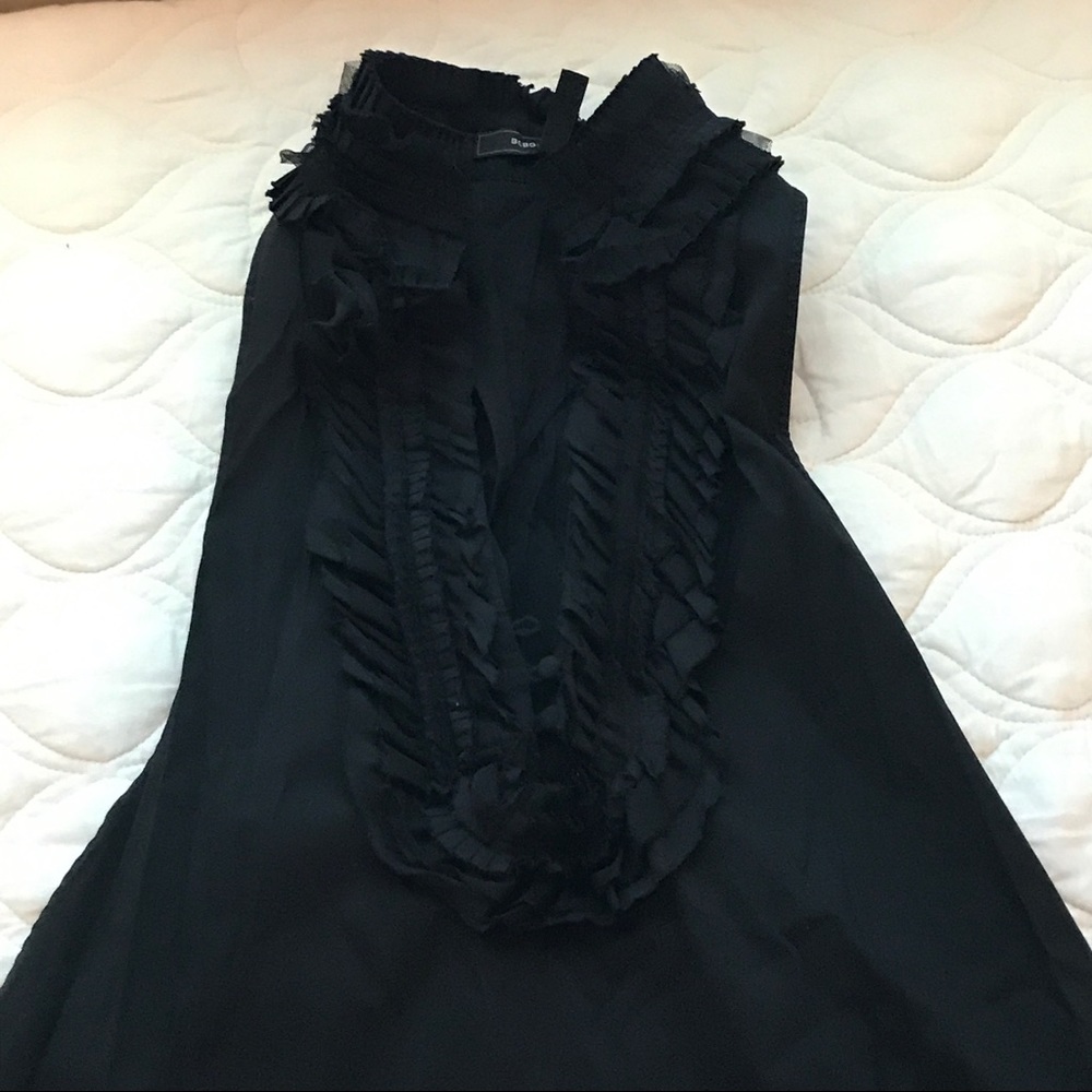 BCBG Ruffle Front racerback tunic - Picture 2 of 5