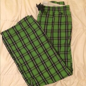 Crisp green Gilly Hicks Christmas plaid jammies