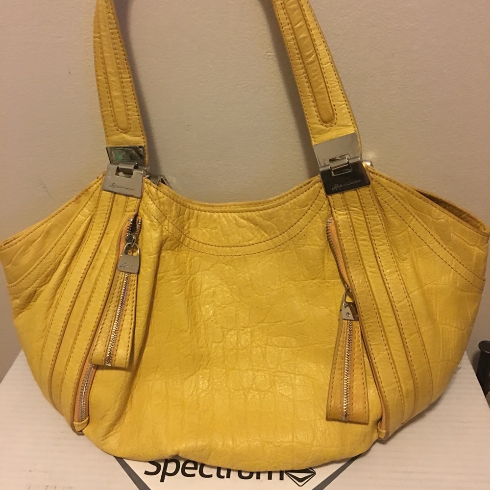 Yellow shoulder purse