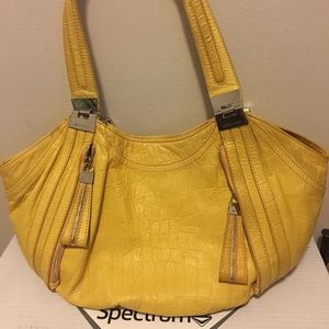 Yellow shoulder purse